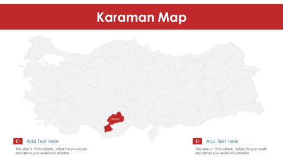 Karaman Map PowerPoint Presentation PPT Template PDF