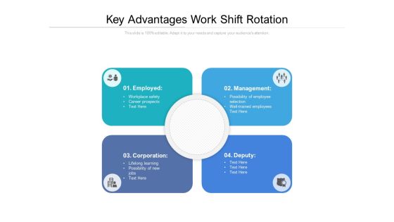 Key Advantages Work Shift Rotation Ppt PowerPoint Presentation File Templates PDF