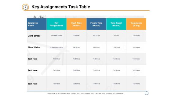 Key Assignments Task Table Ppt PowerPoint Presentation Infographics Designs Download Key Assignments Task Table Ppt PowerPoint Presentation Infographics Designs Download