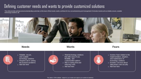 Key Business Account Management And Planning Defining Customer Needs And Wants To Provide Brochure PDF Key Business Account Management And Planning Defining Customer Needs And Wants To Provide Brochure PDF