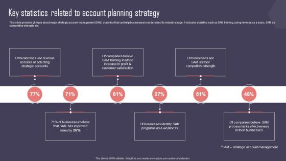 Key Business Account Management And Planning Techniques Key Statistics Related To Account Planning Strategy Graphics PDF