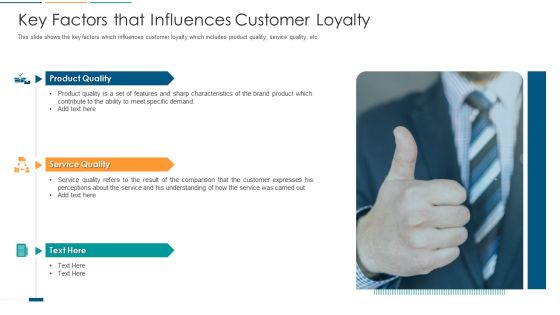 Key Factors That Influences Customer Loyalty Ppt Backgrounds PDF