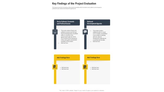 Key Findings Of The Project Evaluation One Pager Documents Key Findings Of The Project Evaluation One Pager Documents