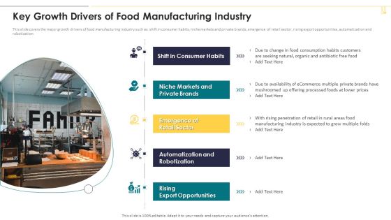 Key Growth Drivers Of Food Manufacturing Industry Portrait PDF Key Growth Drivers Of Food Manufacturing Industry Portrait PDF