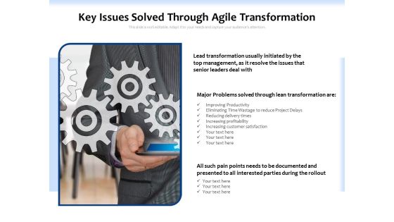 Key Issues Solved Through Agile Transformation Ppt PowerPoint Presentation Styles Introduction PDF Key Issues Solved Through Agile Transformation Ppt PowerPoint Presentation Styles Introduction PDF