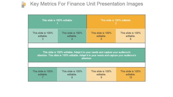 Key Metrics For Finance Unit Presentation Images Key Metrics For Finance Unit Presentation Images