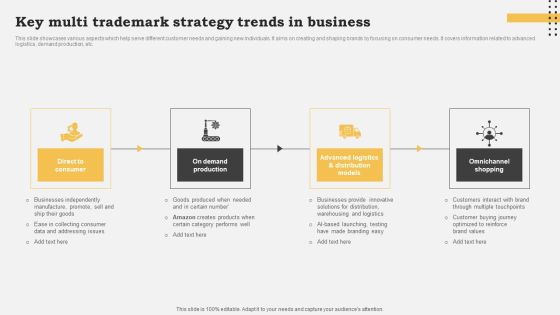 Key Multi Trademark Strategy Trends In Business Background PDF