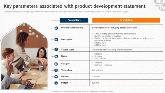 Key Parameters Associated With Product Development Statement Techniques For Crafting Killer Rules PDF Key Parameters Associated With Product Development Statement Techniques For Crafting Killer Rules PDF