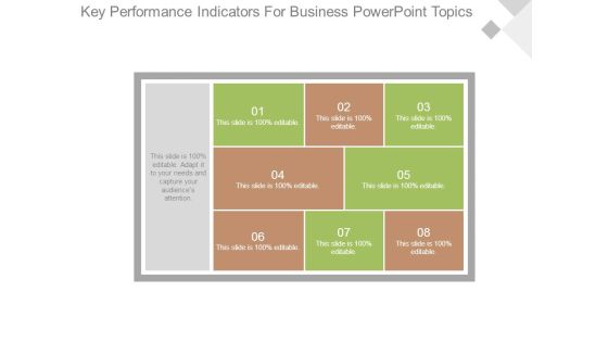 Key Performance Indicators For Business Powerpoint Topics