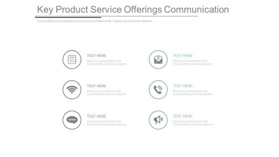 Key Product Service Offerings Communication Ppt Slides