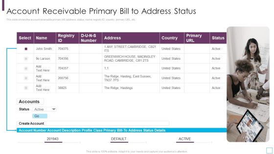 Key Strategies For Account Receivable Primary Bill To Address Status Icons PDF Key Strategies For Account Receivable Primary Bill To Address Status Icons PDF
