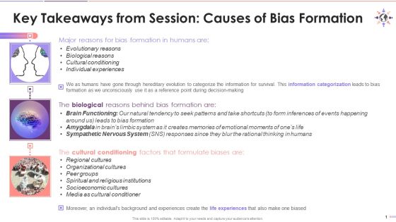 Key Takeaways From Session On Bias Formation Training Ppt