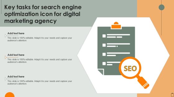 Key Tasks For Search Engine Optimization Icon For Digital Marketing Agency Pictures PDF Key Tasks For Search Engine Optimization Icon For Digital Marketing Agency Pictures PDF