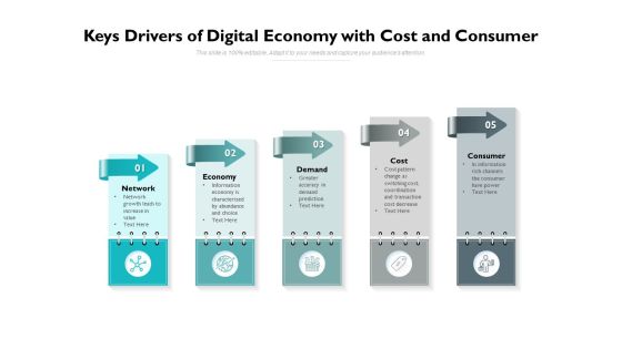 Keys Drivers Of Digital Economy With Cost And Consumer Ppt PowerPoint Presentation Summary Brochure