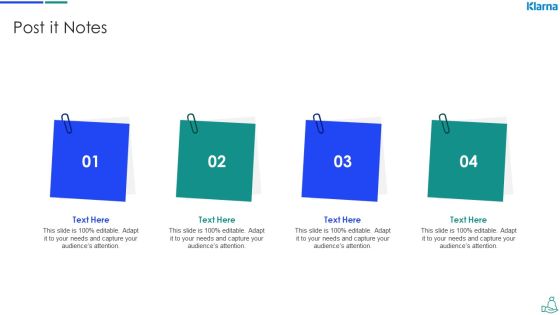 Klarna Venture Capitalist Funding Elevator Pitch Deck Post It Notes Pictures PDF Klarna Venture Capitalist Funding Elevator Pitch Deck Post It Notes Pictures PDF