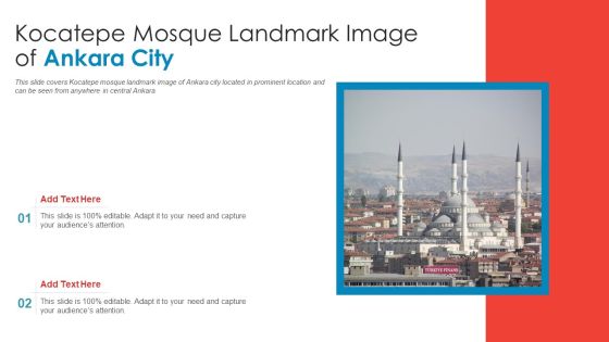 Kocatepe Mosque Landmark Image Of Ankara City PowerPoint Presentation PPT Template PDF