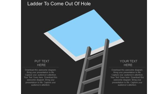 Ladder To Come Out Of Hole Powerpoint Template Ladder To Come Out Of Hole Powerpoint Template