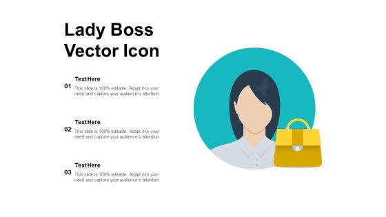 Lady Boss Vector Icon Ppt PowerPoint Presentation Information PDF