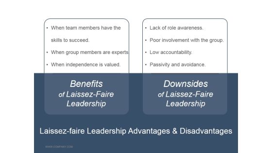 Laissez Faire Leadership Advantages And Disadvantages Ppt PowerPoint Presentation Icon Laissez Faire Leadership Advantages And Disadvantages Ppt PowerPoint Presentation Icon