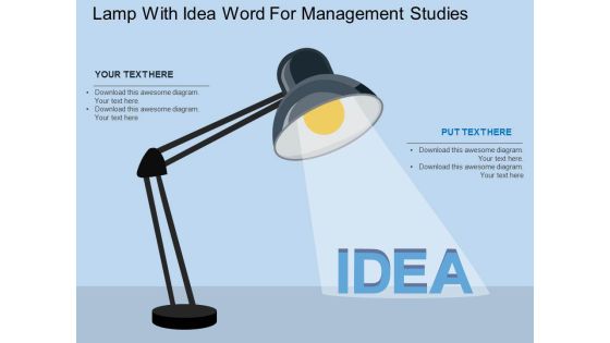 Lamp With Idea Word For Management Studies Powerpoint Template Lamp With Idea Word For Management Studies Powerpoint Template