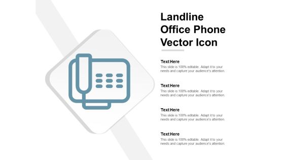 Landline Office Phone Vector Icon Ppt Powerpoint Presentation Model Ideas