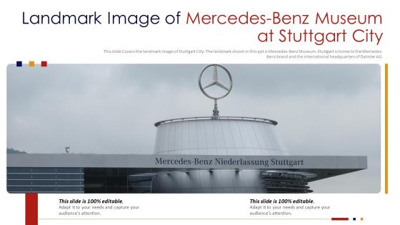 Landmark Image Of Mercedes Benz Museum At Stuttgart City PowerPoint Presentation PPT Template PDF