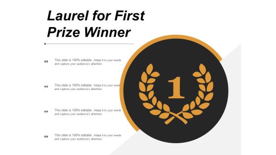 Laurel For First Prize Winner Ppt PowerPoint Presentation Infographics Graphic Tips