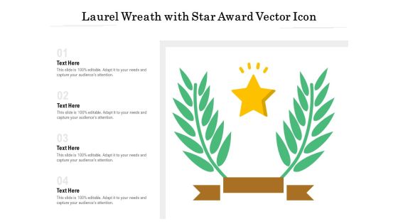 Laurel Wreath With Star Award Vector Icon Ppt PowerPoint Presentation Gallery Influencers PDF Laurel Wreath With Star Award Vector Icon Ppt PowerPoint Presentation Gallery Influencers PDF