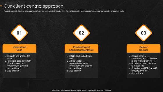 Law And Enforcement Company Profile Our Client Centric Approach Download PDF