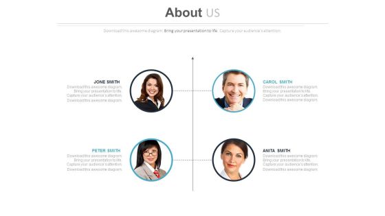 Layout Of Team Introduction Powerpoint Slides