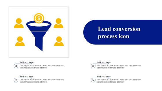 Lead Conversion Process Icon Mockup PDF