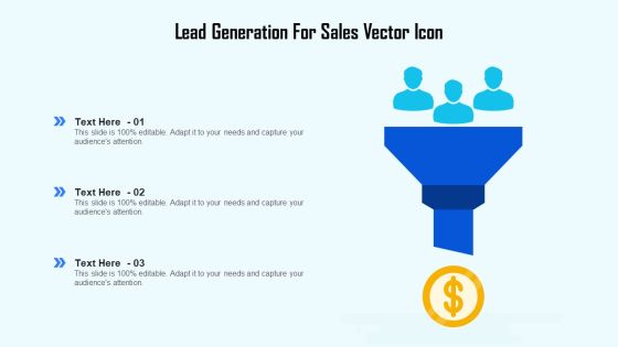 Lead Generation For Sales Vector Icon Ppt PowerPoint Presentation File Show PDF