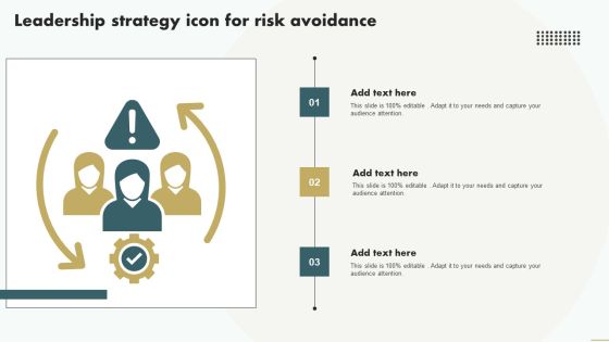 Leadership Strategy Icon For Risk Avoidance Structure PDF Leadership Strategy Icon For Risk Avoidance Structure PDF