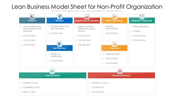 Lean Business Model Sheet For Non-Profit Organization Ppt PowerPoint Presentation File Grid PDF Lean Business Model Sheet For Non-Profit Organization Ppt PowerPoint Presentation File Grid PDF