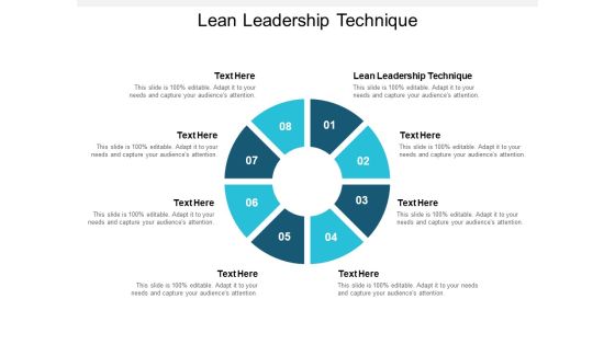 Lean Leadership Technique Ppt PowerPoint Presentation Infographics Samples Cpb