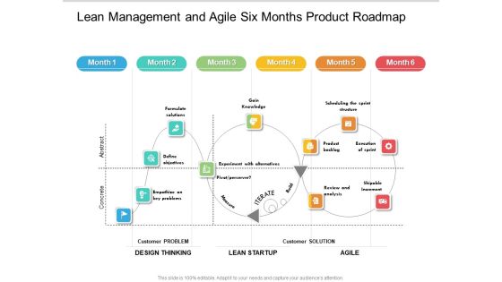 Lean Management And Agile Six Months Product Roadmap Download Lean Management And Agile Six Months Product Roadmap Download