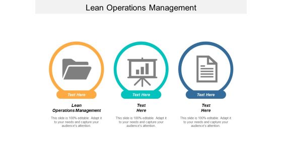 Lean Operations Management Ppt PowerPoint Presentation Show Professional Cpb