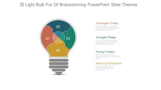 Light Bulb For Of Brainstorming Powerpoint Slide Themes Light Bulb For Of Brainstorming Powerpoint Slide Themes