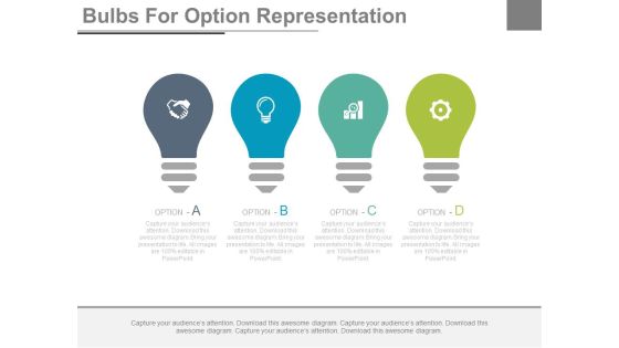 Linear Bulbs With Icons For Options Display Powerpoint Slides Linear Bulbs With Icons For Options Display Powerpoint Slides