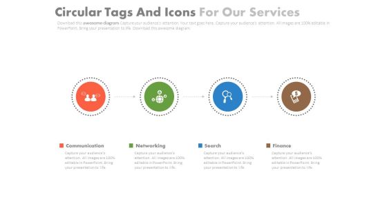 Linear Circle Tags With Icons Powerpoint Slides Linear Circle Tags With Icons Powerpoint Slides