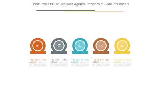 Linear Process For Business Agenda Powerpoint Slide Influencers Linear Process For Business Agenda Powerpoint Slide Influencers