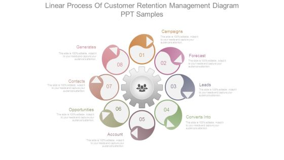 Linear Process Of Customer Retention Management Diagram Ppt Samples Linear Process Of Customer Retention Management Diagram Ppt Samples