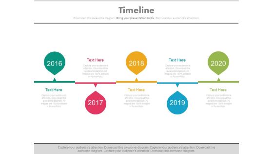 Linear Timeline For Specific Organizational Objectives Powerpoint Slides