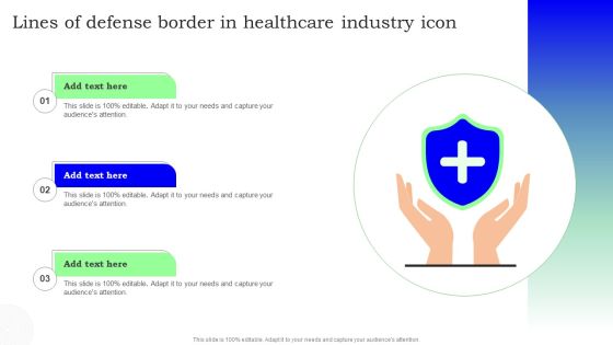 Lines Of Defense Border In Healthcare Industry Icon Formats PDF Lines Of Defense Border In Healthcare Industry Icon Formats PDF