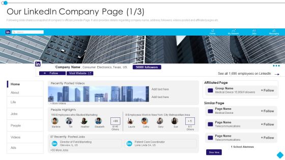 Linkedin Promotion Services Our Linkedin Company Page Background PDF Linkedin Promotion Services Our Linkedin Company Page Background PDF