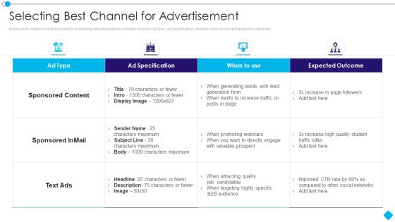 Linkedin Promotion Services Selecting Best Channel For Advertisement Portrait PDF Linkedin Promotion Services Selecting Best Channel For Advertisement Portrait PDF