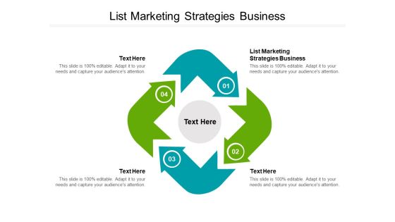 List Marketing Strategies Business Ppt PowerPoint Presentation Pictures Brochure Cpb Pdf