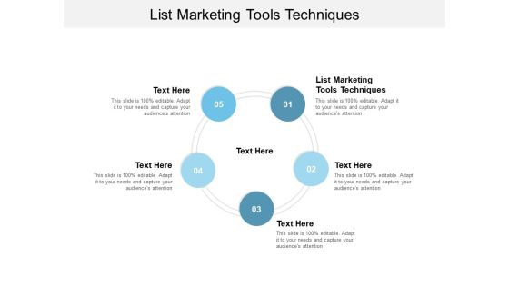 List Marketing Tools Techniques Ppt PowerPoint Presentation Model Structure Cpb