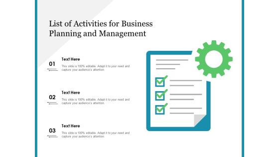 List Of Activities For Business Planning And Management Ppt PowerPoint Presentation File Templates PDF List Of Activities For Business Planning And Management Ppt PowerPoint Presentation File Templates PDF