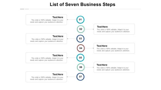 List Of Seven Business Steps Ppt PowerPoint Presentation Background Image List Of Seven Business Steps Ppt PowerPoint Presentation Background Image